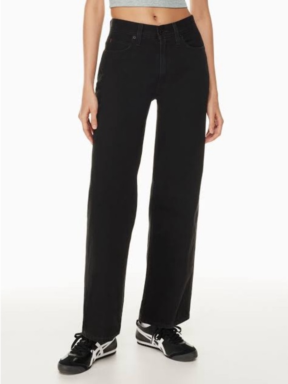 Sunday Best Black High-Waist Wide Leg Jeans